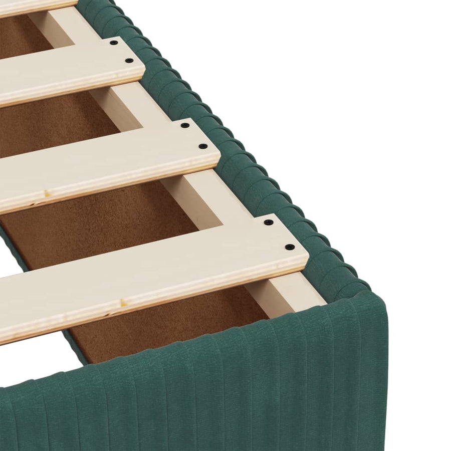 Boxspring met matras fluweel donkergroen 200x200 cm