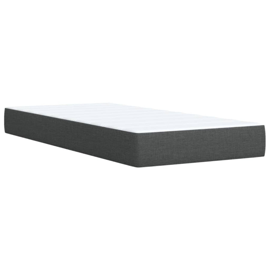 Boxspring met matras stof donkergrijs 80x200 cm