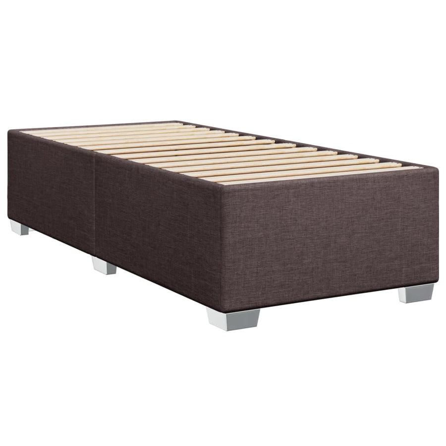Boxspring met matras stof donkerbruin 80x200 cm