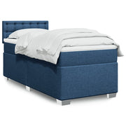 Boxspring 80x200 cm blauw met pocketveringmatras