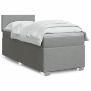 Boxspring met matras lichtgrijs 90x190 cm