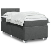 Boxspring met matras 90x190 cm donkergrijs