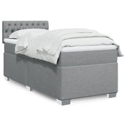 Boxspring 90x190 cm lichtgrijs met pocketveringmatras