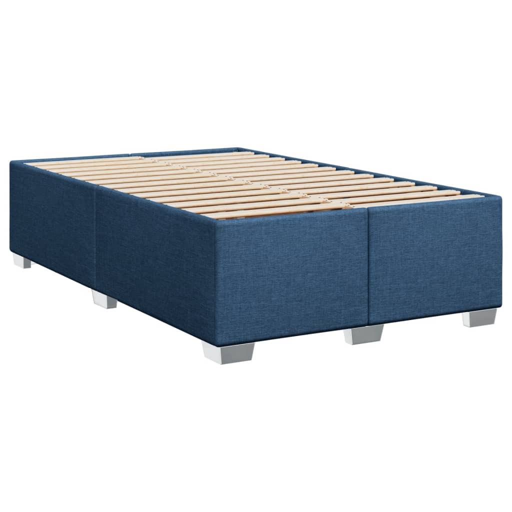 Boxspring met matras stof blauw 90x190 cm