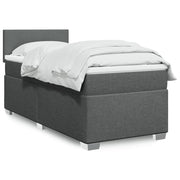 Boxspring 90x200 cm donkergrijs met matras