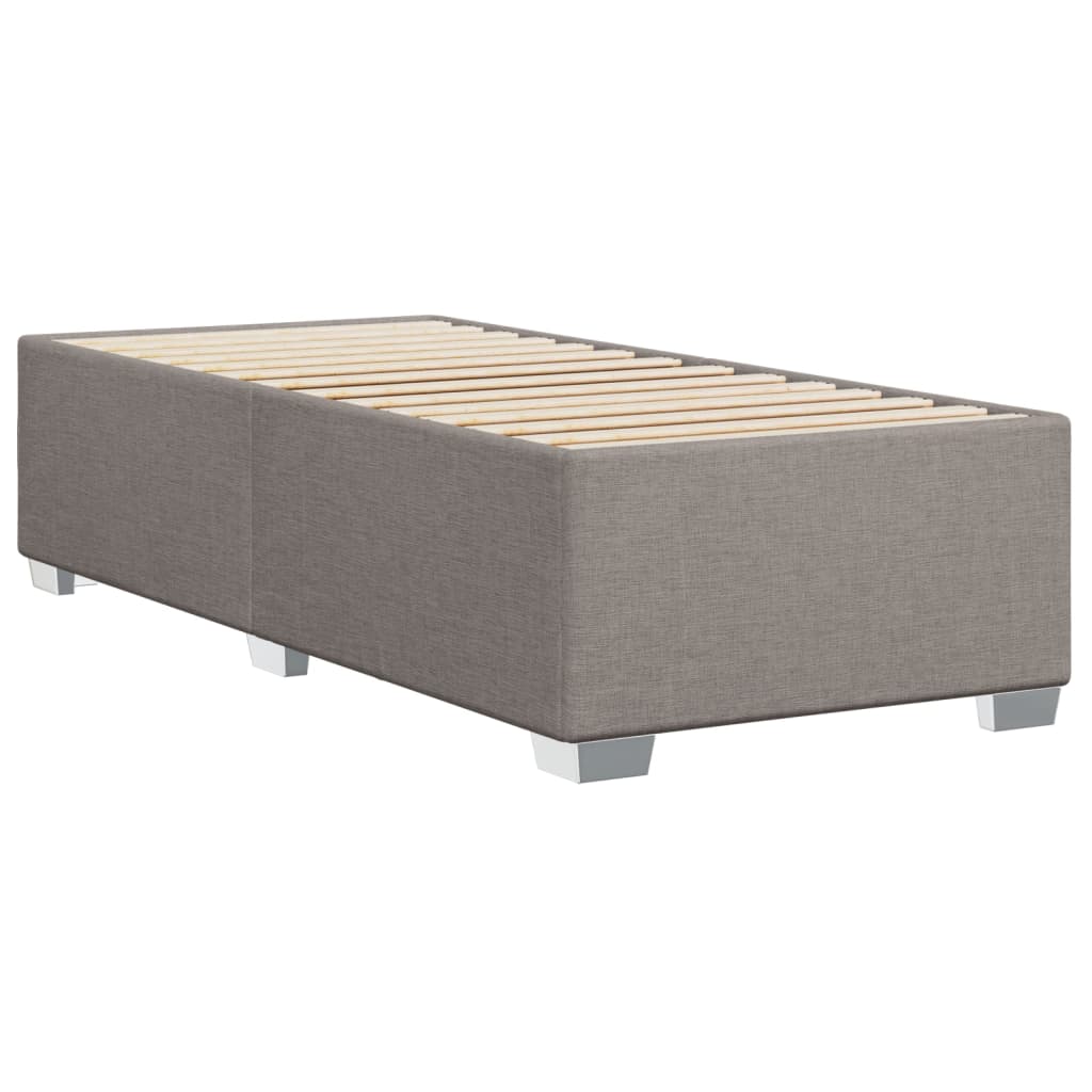 Boxspring met matras stof taupe 90x200 cm