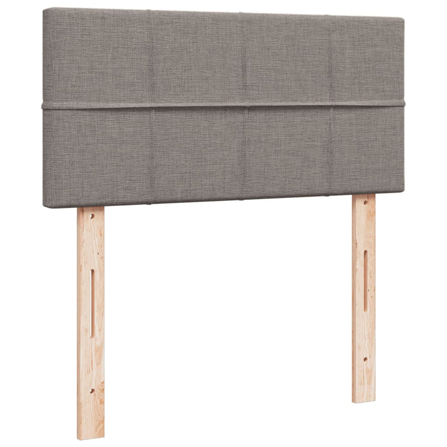 Boxspring met matras stof taupe 90x200 cm