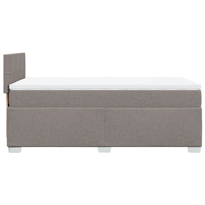Boxspring met matras stof taupe 90x200 cm