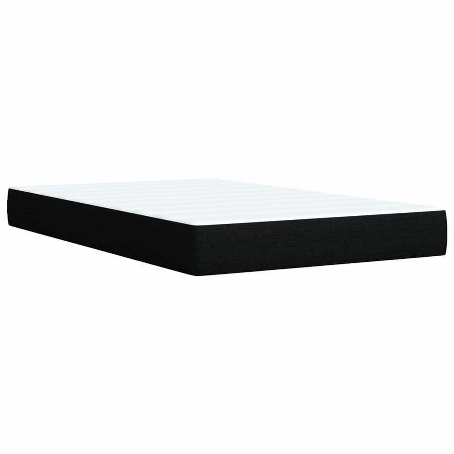Boxspring met matras stof zwart 90x200 cm