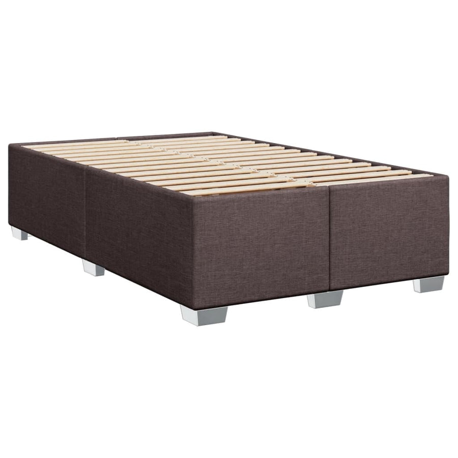 Boxspring met matras stof donkerbruin 90x200 cm