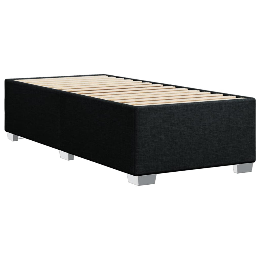 Boxspring met matras stof zwart 100x200 cm