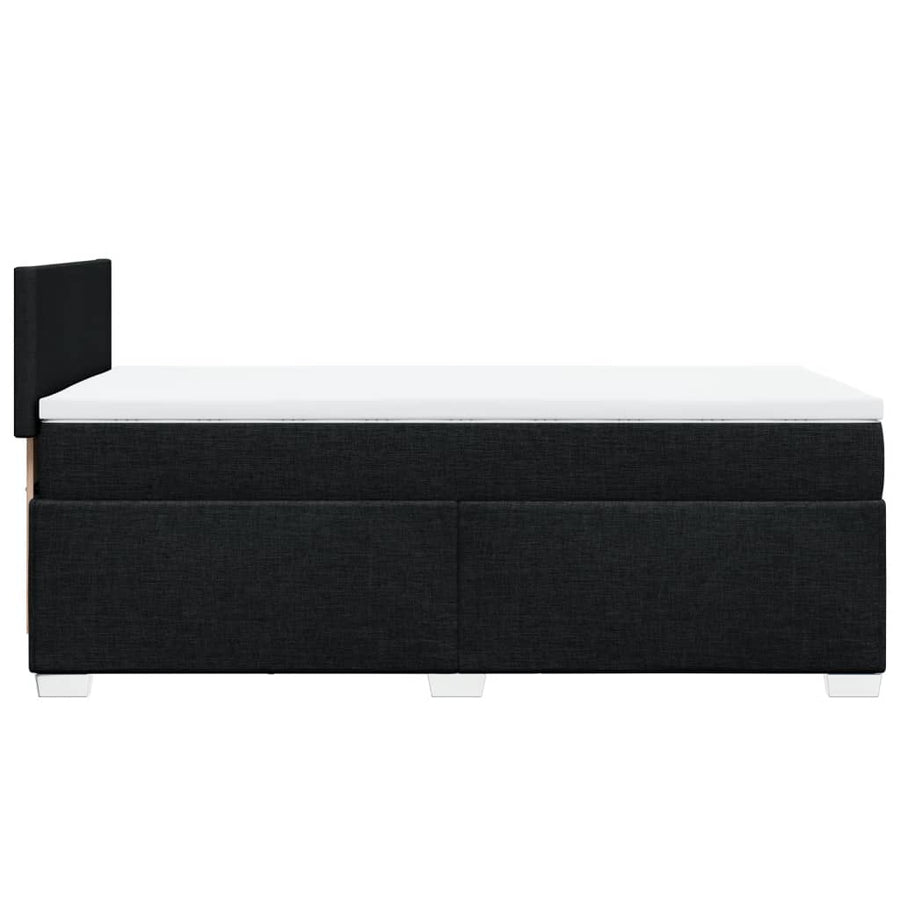 Boxspring met matras stof zwart 100x200 cm