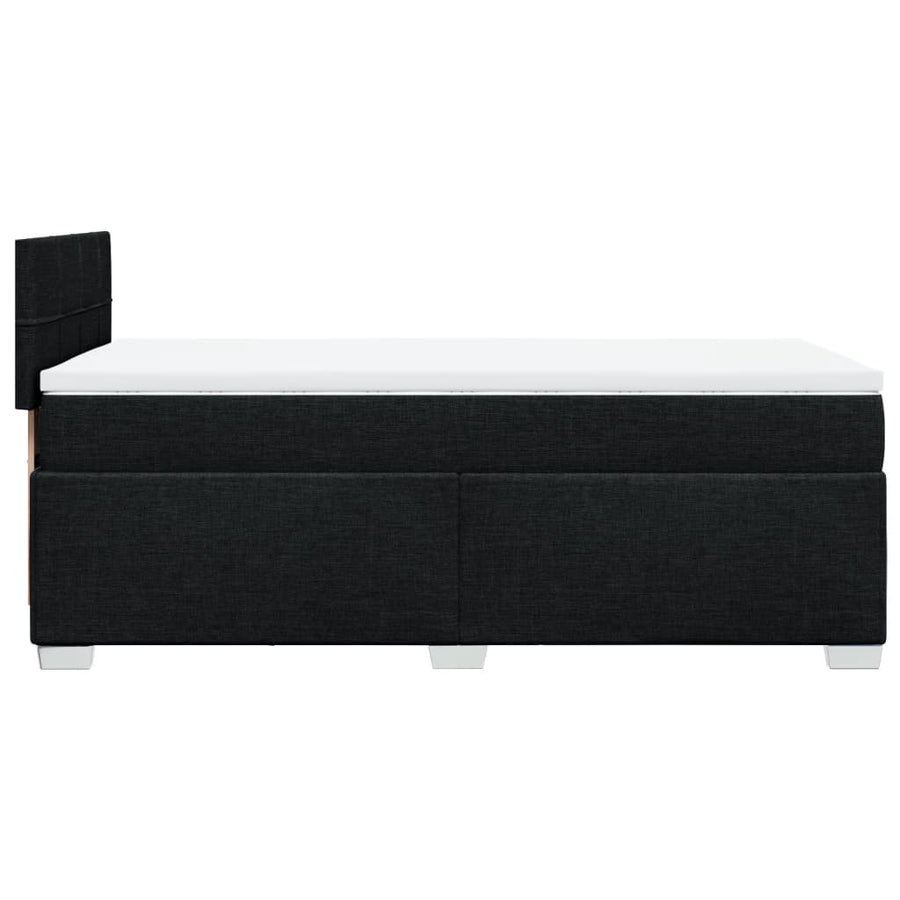 Boxspring met matras stof zwart 100x200 cm