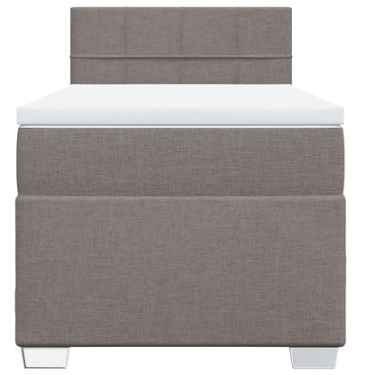 Boxspring met matras stof taupe 100x200 cm