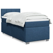 Boxspring met matras 100x200 cm blauw