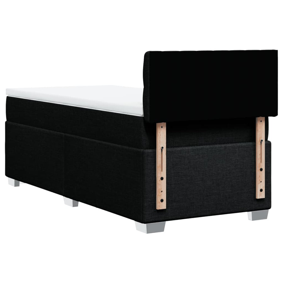 Boxspring met matras stof zwart 100x200 cm