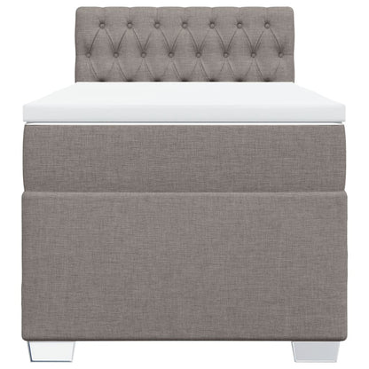 Boxspring met matras stof taupe 100x200 cm