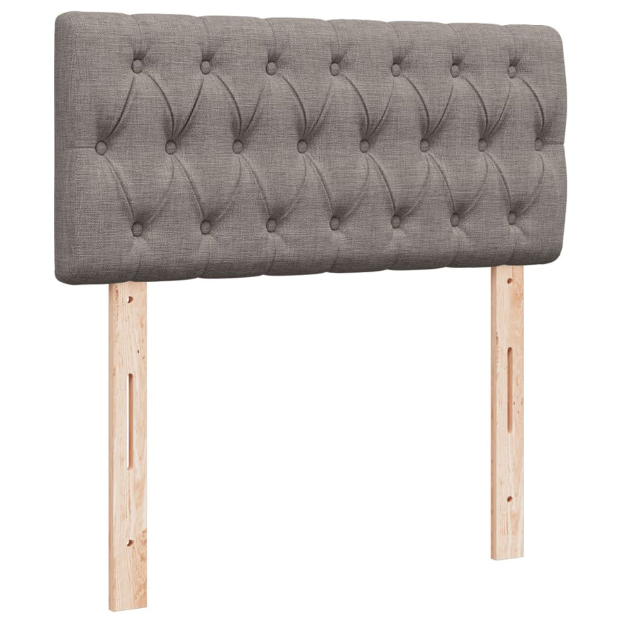 Boxspring met matras stof taupe 100x200 cm