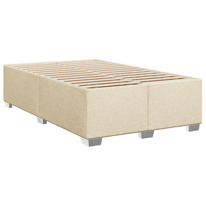 Boxspring met matras stof crèmekleurig 100x200 cm