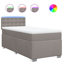 Boxspring met matras stof taupe 100x200 cm