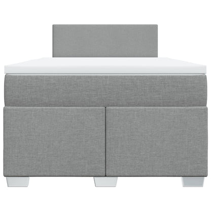 Boxspring met matras stof lichtgrijs 120x190 cm