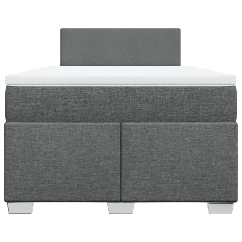 Boxspring met matras stof donkergrijs 120x190 cm