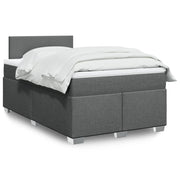 Boxspring met matras 120x190 cm donkergrijs
