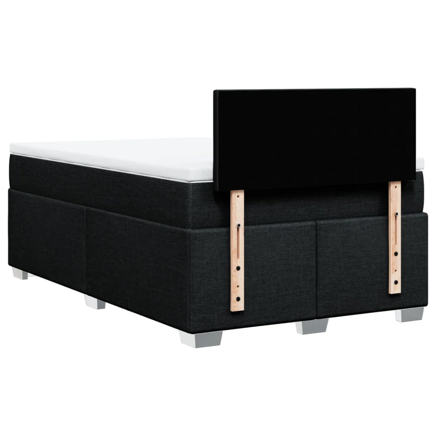 Boxspring met matras stof zwart 120x190 cm