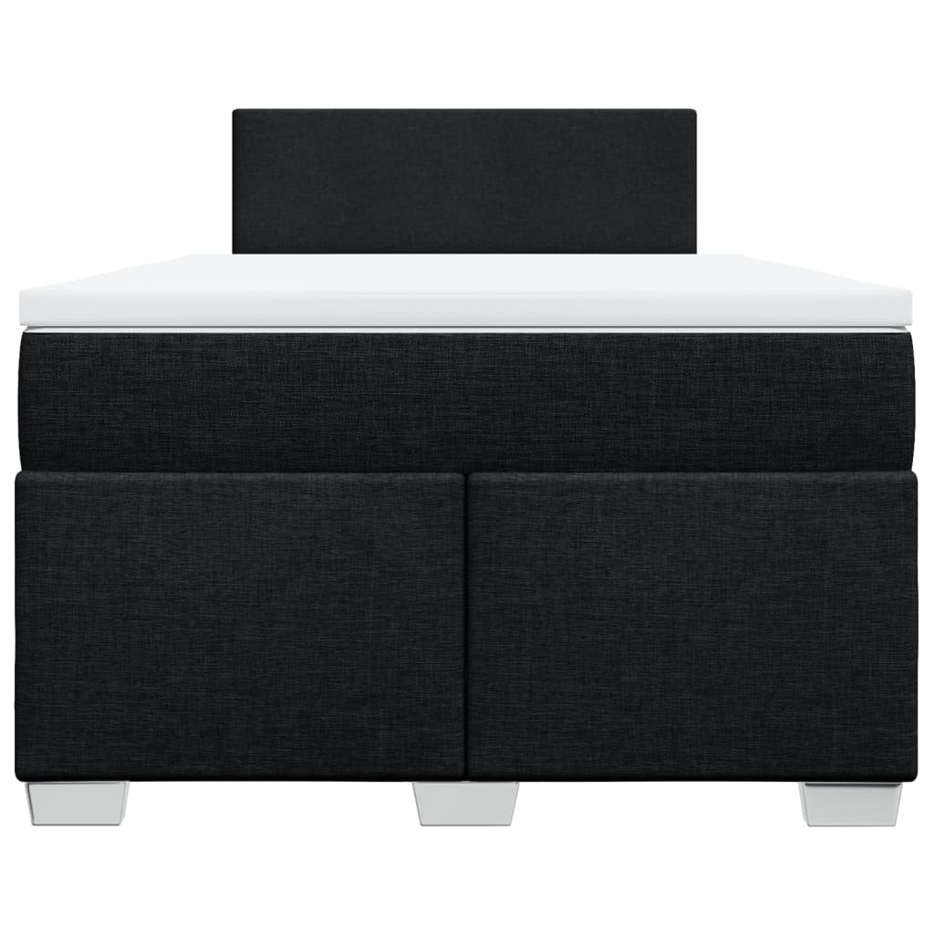 Boxspring met matras stof zwart 120x190 cm