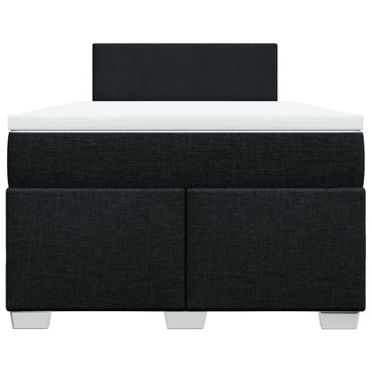 Boxspring met matras stof zwart 120x190 cm