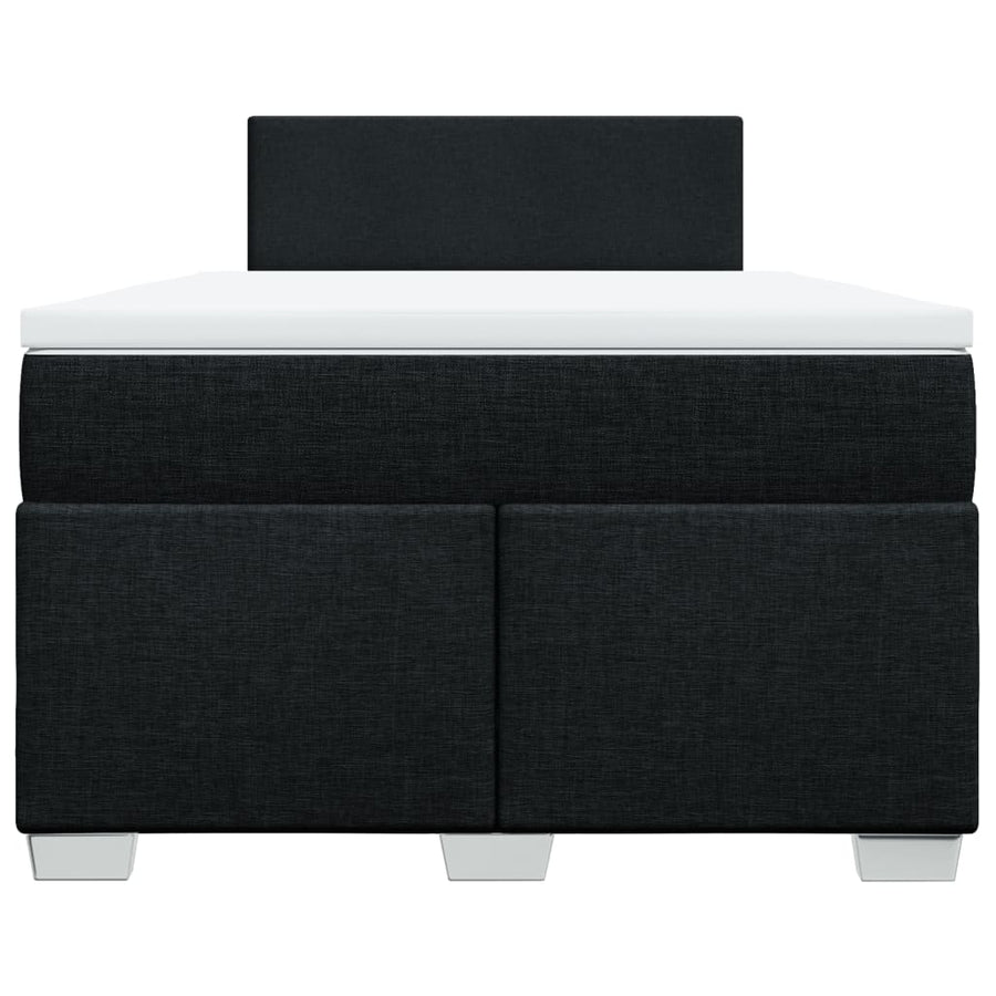Boxspring met matras stof zwart 120x190 cm