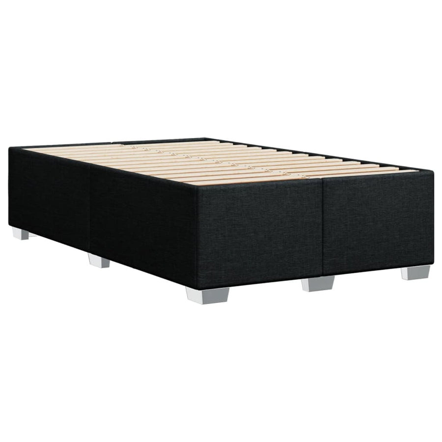 Boxspring met matras stof zwart 120x190 cm