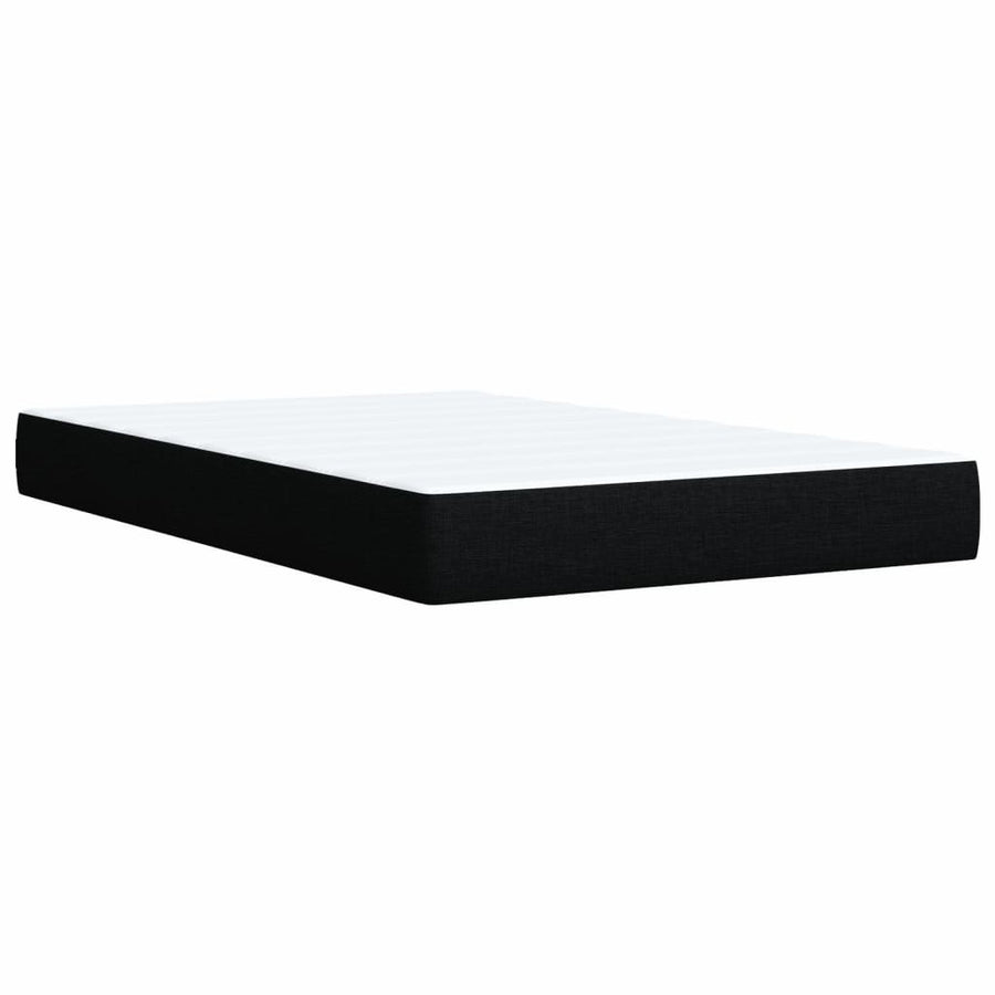 Boxspring met matras stof zwart 120x190 cm