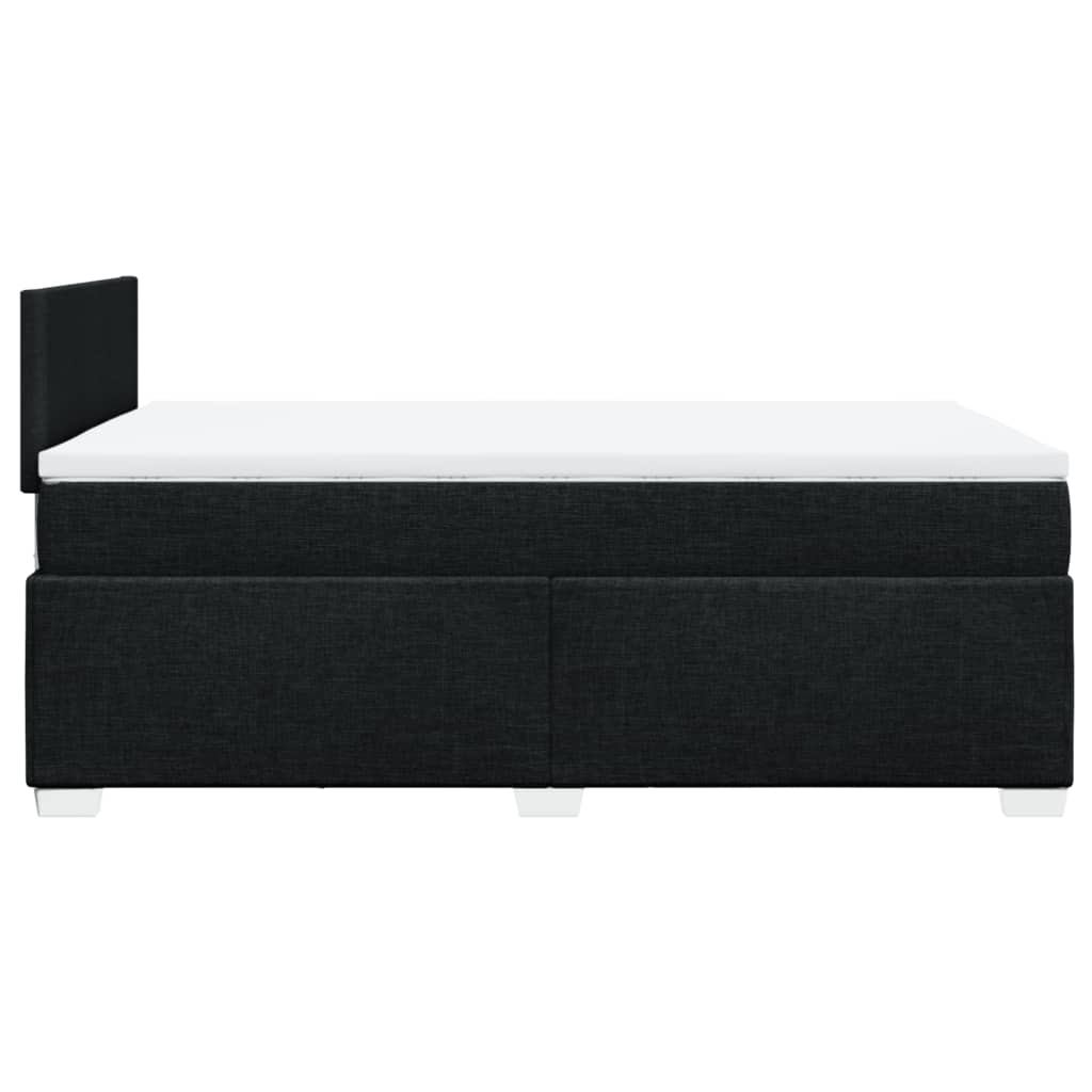 Boxspring met matras stof zwart 120x190 cm