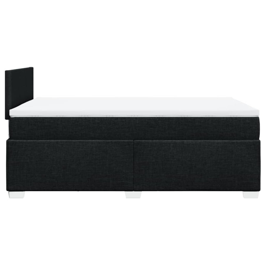 Boxspring met matras stof zwart 120x190 cm