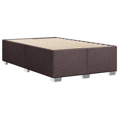 Boxspring met matras stof donkerbruin 120x190 cm