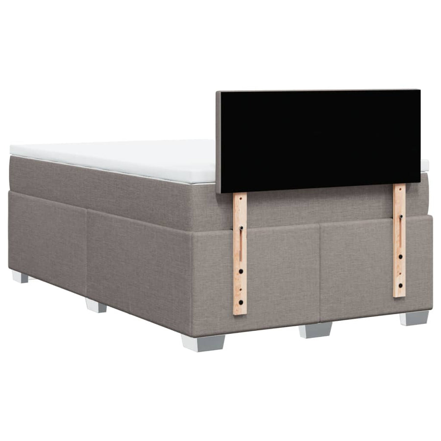 Boxspring met matras stof taupe 120x190 cm