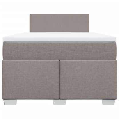Boxspring met matras stof taupe 120x190 cm