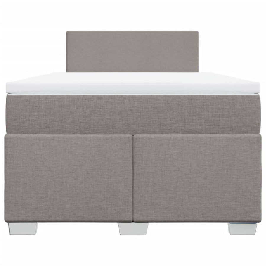 Boxspring met matras stof taupe 120x190 cm