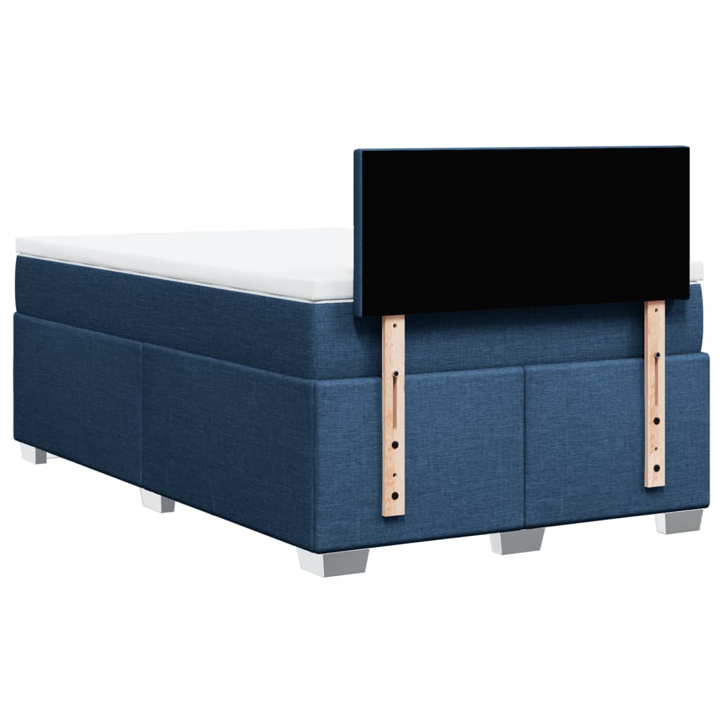 Boxspring Met Matras Stof 120 x 190 cm Blauw