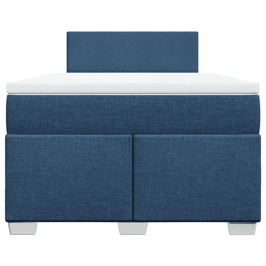 Boxspring Met Matras Stof 120 x 190 cm Blauw