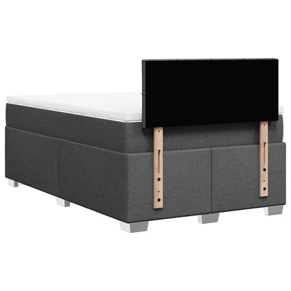 Boxspring met matras stof donkergrijs 120x190 cm