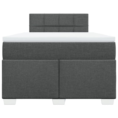 Boxspring met matras stof donkergrijs 120x190 cm