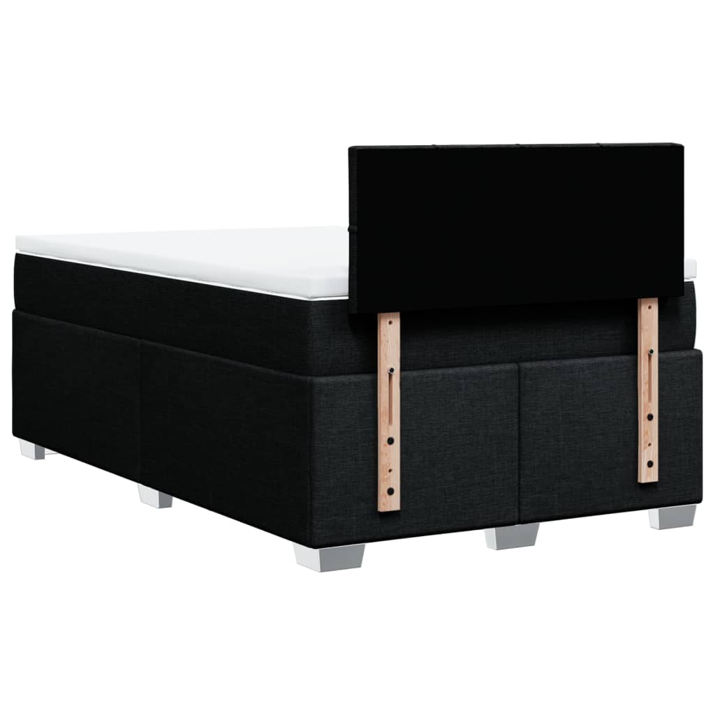 Boxspring met matras stof zwart 120x190 cm