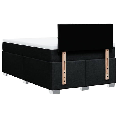 Boxspring met matras stof zwart 120x190 cm