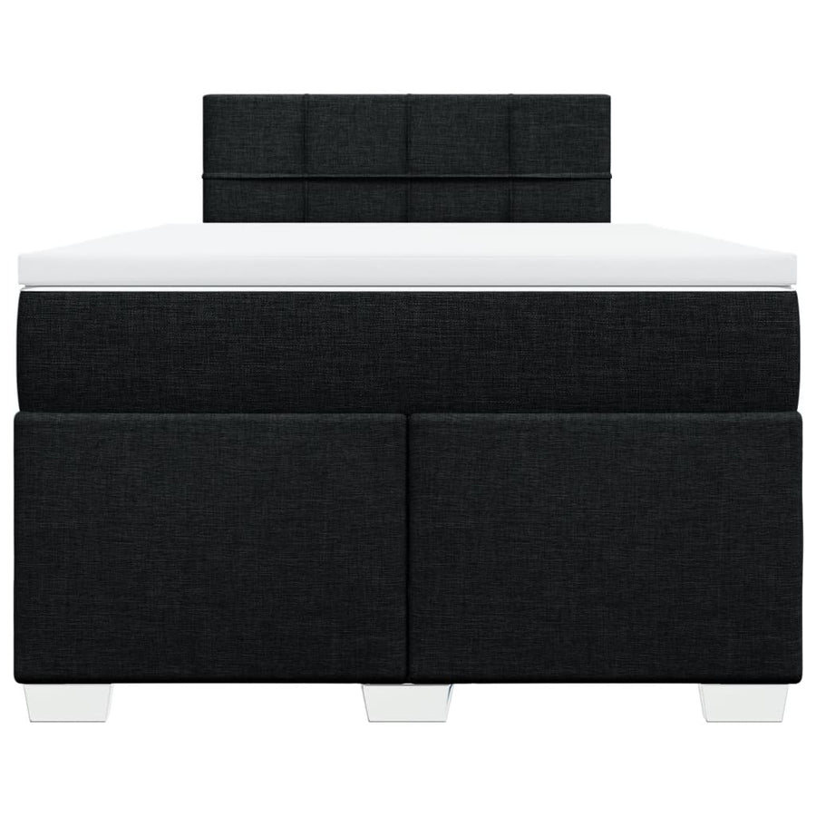 Boxspring met matras stof zwart 120x190 cm