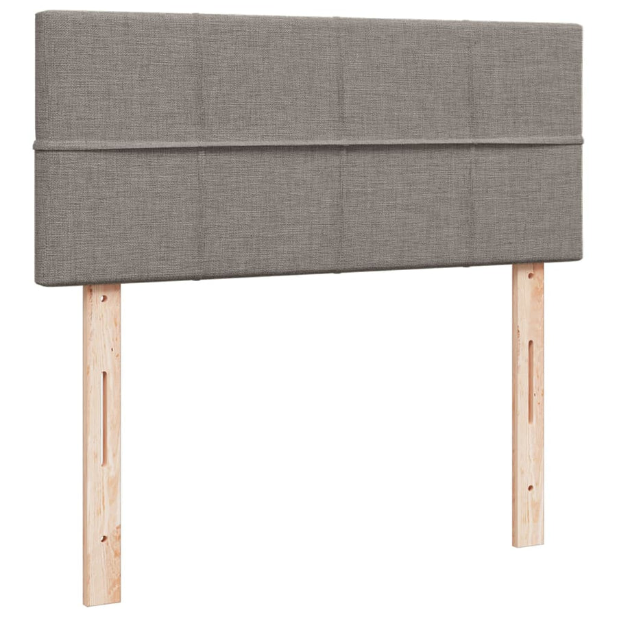 Boxspring met matras stof taupe 120x190 cm