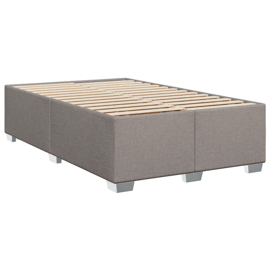 Boxspring met matras stof taupe 120x190 cm
