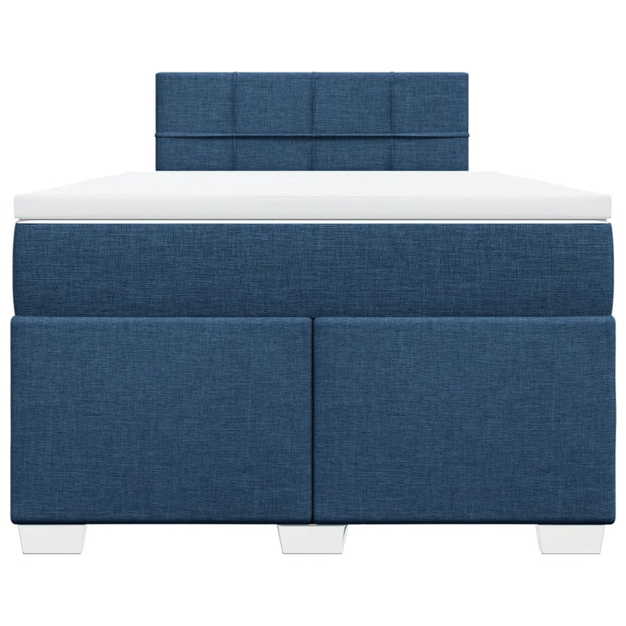 Boxspring Met Matras Stof 120 x 190 cm Blauw
