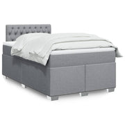 Boxspring 120x190 cm lichtgrijs met pocketveringmatras
